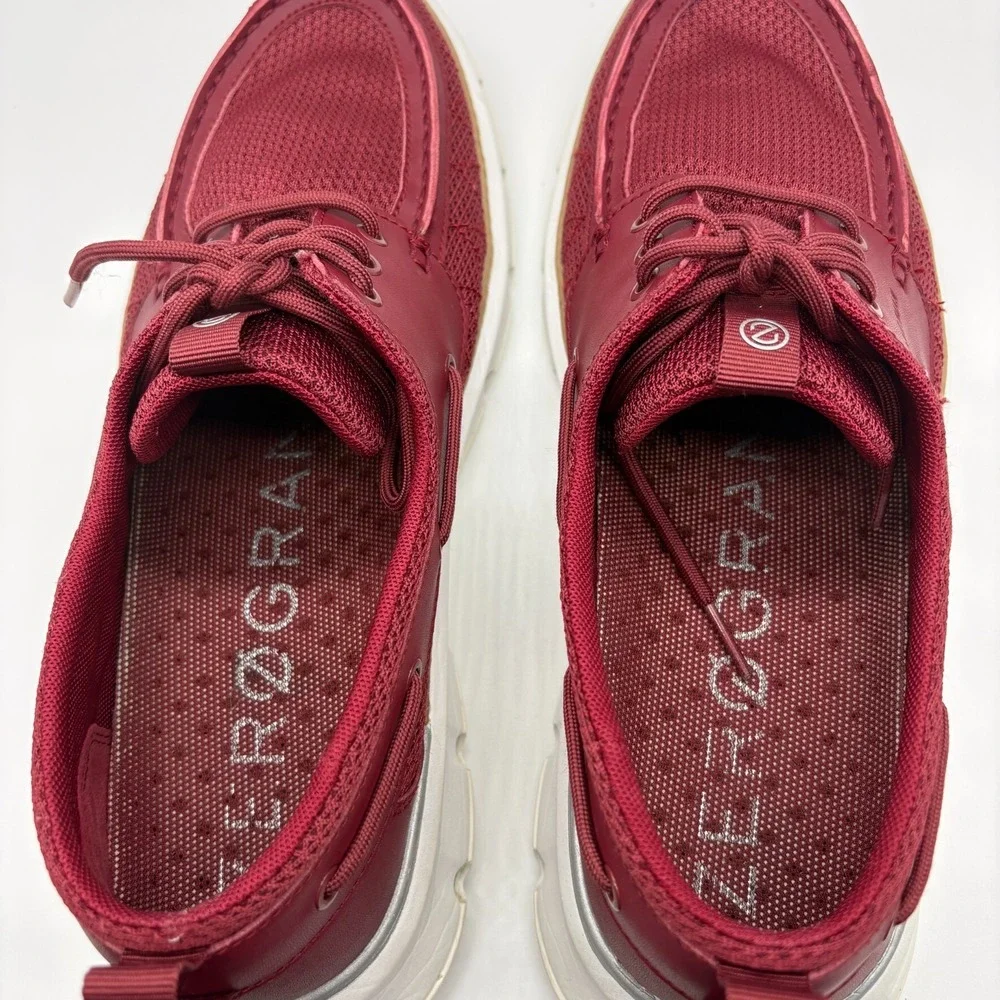 Cole Haan 4.Zerøgrand Regatta C35976 Mens US 11M Boat Shoes Red Lace Up Sneakers